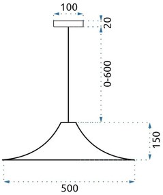 Toolight - Stropná závesná lampa 1xE27 APP483-1CP, ružové zlato, OSW-00907