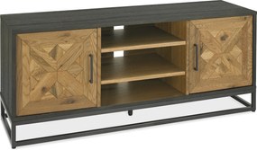 TV stolík Indus 133 cm z masívu dub prírodný/grafit