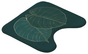 Tmavozelená WC kúpeľňová predložka 45x45 cm Jade – douceur d'intérieur