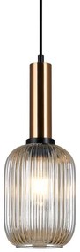 ITALUX PND-5588-1M-BRO+AMB - Luster na lanku ANTIOLA 1xE27/40W/230V bronz