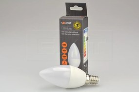 LED žiarovka Solight WZ409-1, sviečka, 6W, E14, 3000K, 510lm