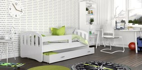 Detská posteľ so zásuvkou HAPPY - 180x80 cm - biela