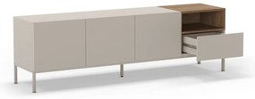 Krémový TV stolík 180x55 cm Cailin – Marckeric