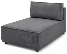 Tmavosivý menčestrový modul pohovky (variabilný) Nihad modular – Bobochic Paris