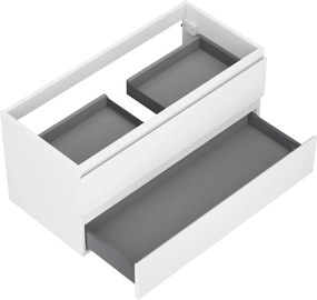 Mexen Orio, kúpeľňová skrinka 100 cm, 2 zásuvky, biela matná, 91A10-10047-2-BFF01