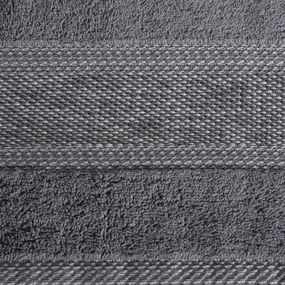 BAVLNENÝ UTERÁK KALI SADA 1KS 50X90 CM, 1KS 70X140 CM TMAVOSIVÁ