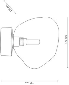 Stropné svietidlo LAVA 1xG9/8W/230V bronzové/dymovo-béžové