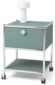 Kovový odkladací stolík »CN3« s 1 zásuvkou, šalviový