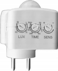 ECOLIGHT LED pohybový a súmrakový senzor do zásuvky - biela