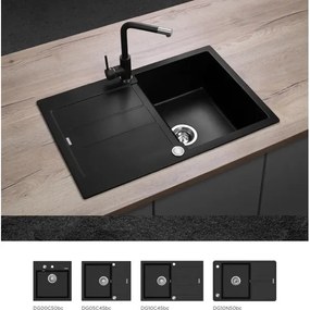 Concept BDG4327BC - Drezová batéria 27,3 cm granit/čierna