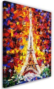 Gario Obraz na plátne Maľovaná Eiffelova veža Rozmery: 40 x 60 cm