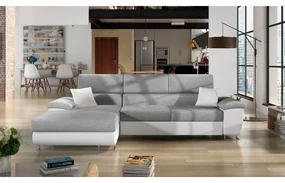 Rohová sedacia súprava Alvin Mini, Dostupné poťahy: ekokoža Soft 017 + Lux 06 + ekokoža Soft 017, Strana: ľavá