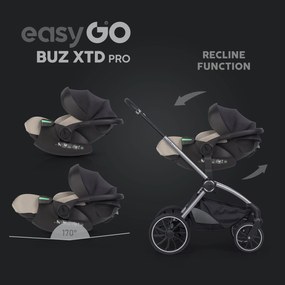 Súprava autosedačky EasyGo Buz Xtd Pro a Buz Pro Body 2 v 1 Taupe
