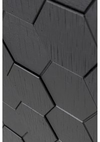 Čierna nízka komoda z borovicového dreva 135x90 cm Linc – White Label