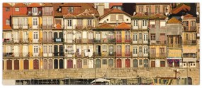 Obraz - Nábrežná štvrť, Portugalsko (120x50 cm)