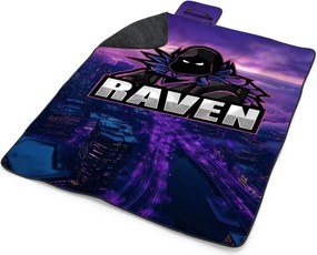 Sablio Plážová deka FORTNITE RAVEN Steampunk mesto: 200x140 cm