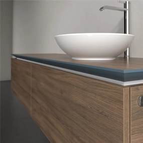 VILLEROY &amp; BOCH Legato závesná skrinka pod umývadlo na dosku (umývadlo vpravo), 2 zásuvky, s LED osvetlením, 1600 x 500 x 380 mm, Arizona Oak, B597L0VH