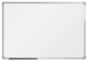 Biela magnetická popisovacia tabuľa boardOK, 600 x 900 mm, zelený rám