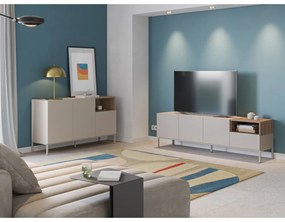 Krémová komoda 140x80 cm Cailin – Marckeric