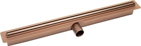 Laveo Sprchový odtokový žľab Slim 70 cm - COS_870D, ružové zlato kartáčované