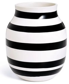 Čierno-biela kameninová váza Kähler Design Omaggio, výška 20 cm