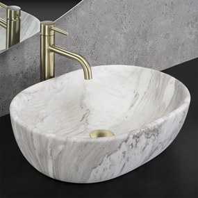 Rea Amelia, umývadlo na dosku 480x345x135 mm, imitácia kameňa, REA-U8489