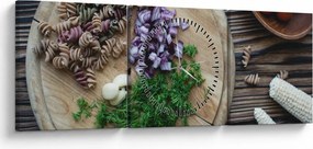 Obraz - Z kuchynského lopárika (s hodinami) (90x30 cm)