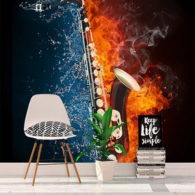 Sablio Tapeta Ohnivý saxofón - 336x220 cm