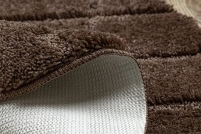 Kúpeľňový koberček SUPREME LINES línie, hnedý kruh