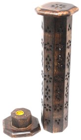 Drevený vonný stojan - Sheesham Hexagonal - Mangové Drevo