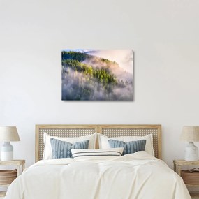 Sklenený obraz horskej krajiny (70x50 cm)
