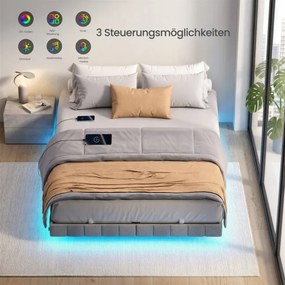 Manželská posteľ s LED podsvietením 160x200cm RMBB35165G101