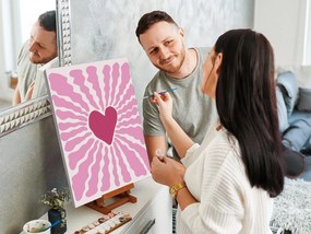 Gario Maľovanie podľa čísel Ornament so srdcom Rozmery: 80 x 120 cm, Rámovanie: S vnútorným rámom