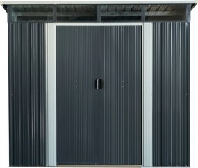 Záhradný domček BestBerg ZD‑808AW / 5,6 m² / 236 × 238 × 203 cm / antracit/biela