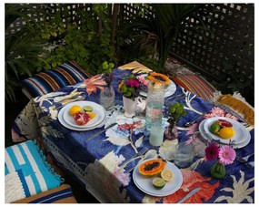 Obrus s ľanovou prímesou Madre Selva Kioto, 140 × 140 cm