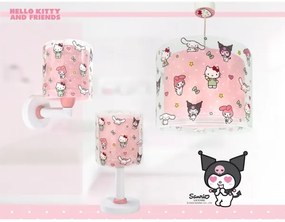 Dalber 41259 - Detská nástenná lampa HELLO KITTY&FRIENDS 1xE27/15W/230V ružová