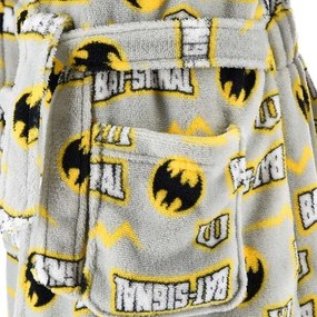 Detský / chlapčenský coral fleece župan s kapucňou Batman, EU 104 Sivá