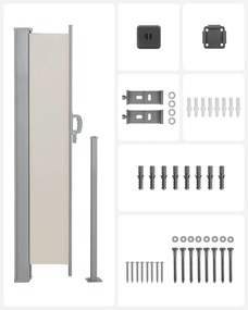 Bočná markíza Orrine 180x350 cm béžová