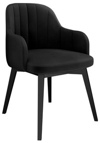 Čalúnené kreslo ST105, Dostupné poťahy: Magic Velvet 2219, Farby: čierna