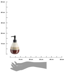 Dávkovač mydla Tricolor, kombinácia farieb/s čiernymi prvkami, 370 ml