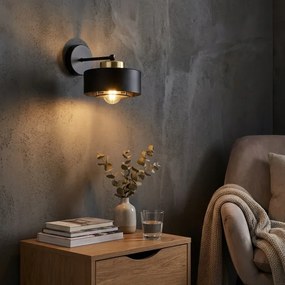 Brilagi - Nástenné svietidlo SPRING 1xE27/60W/230V čierne/zlaté