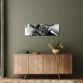Obraz - Husle (s hodinami) (90x30 cm)