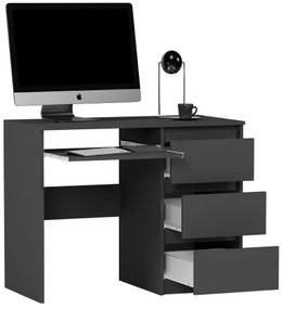 Písací, kancelársky stôl so šuflíkmi MODERN N-3 - rôzne farebné prevedenia biela