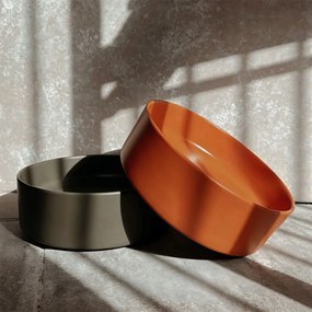 Rea Sami, umývadlo na dosku 370x370x135 mm, oranžová, REA-U4566