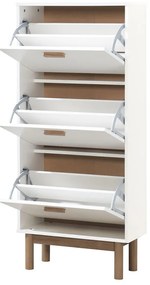 Biela výklopná skrinka na topánky Melanie – Støraa