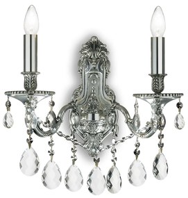 Nástenné svietidlo Ideal lux 044910 GIOCONDA AP2 ARGENTO 2xE14 40W