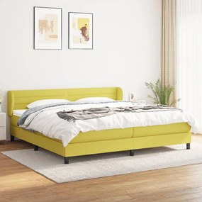 Boxspring posteľ s matracom zelená 200x200 cm látka 3126356
