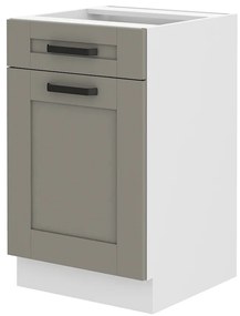 Dolná kuchynská skrinka Lucid 50 D 1F 1S (claygrey + biela). Akcia -6%. Vlastná spoľahlivá doprava až k Vám domov. 1045440