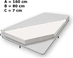 Detská posteľ s matracom Sander 80x160 cm - zelená / biela