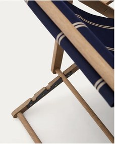 Modré drevené záhradné ležadlo Vilara – Kave Home